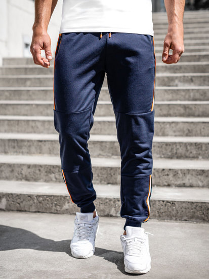 Pantaloni jogger di tuta da uomo blu Bolf K10336A