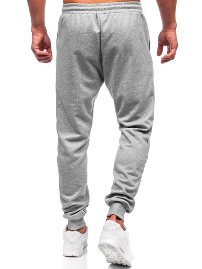 Pantaloni jogger di tuta da uomo grigi Bolf 8K183