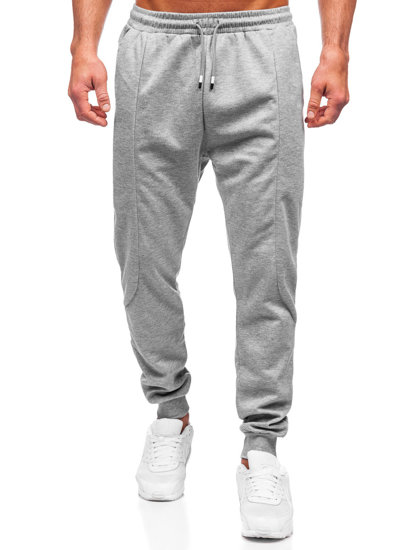 Pantaloni jogger di tuta da uomo grigi Bolf 8K183