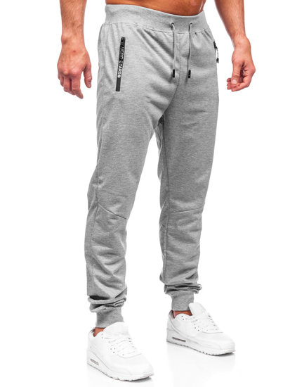 Pantaloni jogger di tuta da uomo grigi Bolf 8K198