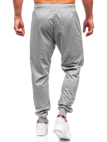 Pantaloni jogger di tuta da uomo grigi Bolf 8K198