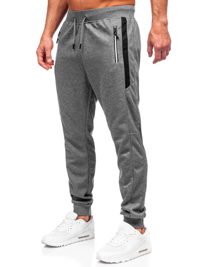 Pantaloni jogger di tuta da uomo grigi Bolf 8K212A