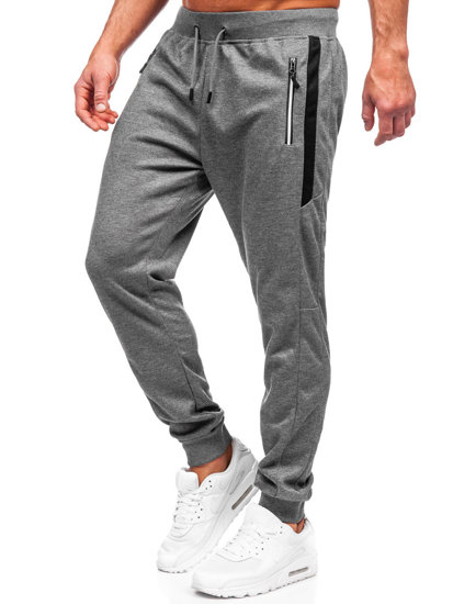 Pantaloni jogger di tuta da uomo grigi Bolf 8K212A