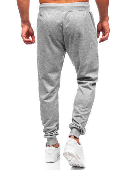 Pantaloni jogger di tuta da uomo grigi Bolf 8K220