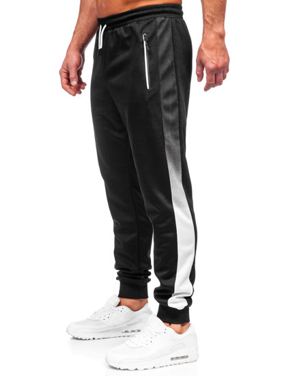 Pantaloni jogger di tuta da uomo neri Bolf 8K188