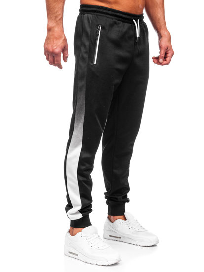 Pantaloni jogger di tuta da uomo neri Bolf 8K188