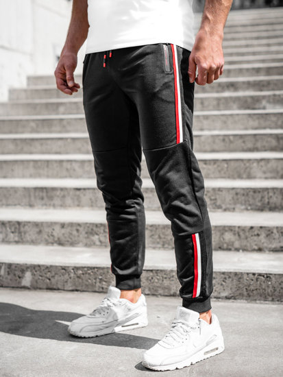 Pantaloni jogger di tuta da uomo neri Bolf K10336A