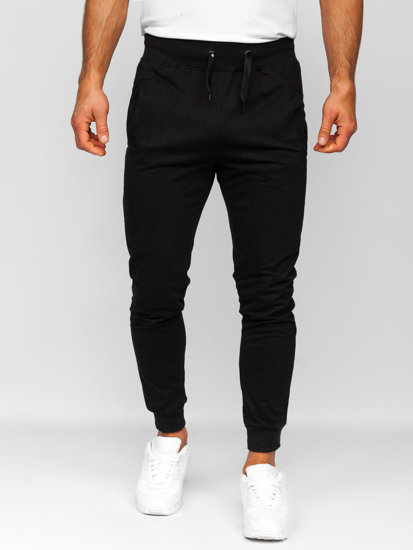 Pantaloni jogger di tuta da uomo neri Bolf XW02A