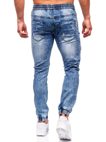 Pantaloni jogger in jeans da uomo blu Bolf MP0095BS