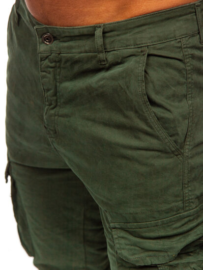 Pantaloni jogger in tessuto cargo da uomo khaki Bolf 2233