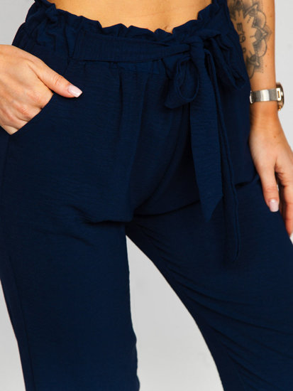 Pantaloni jogger in tessuto da donna blu Bolf W5076