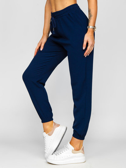 Pantaloni jogger in tessuto da donna blu Bolf W7322