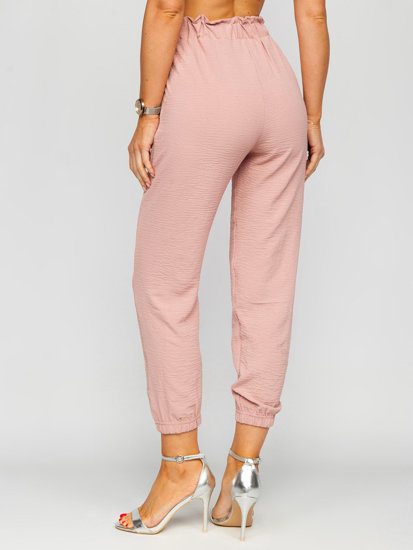 Pantaloni jogger in tessuto da donna rosa Bolf W5076