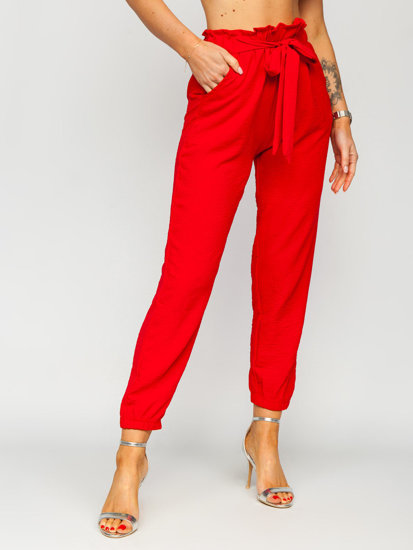 Pantaloni jogger in tessuto da donna rossi Bolf W5076