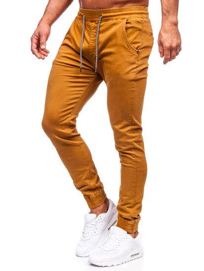 Pantaloni jogger in tessuto da uomo cammello Bolf KA6792