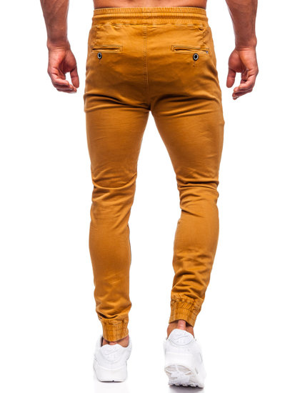 Pantaloni jogger in tessuto da uomo cammello Bolf KA6792