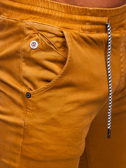 Pantaloni jogger in tessuto da uomo cammello Bolf KA6792