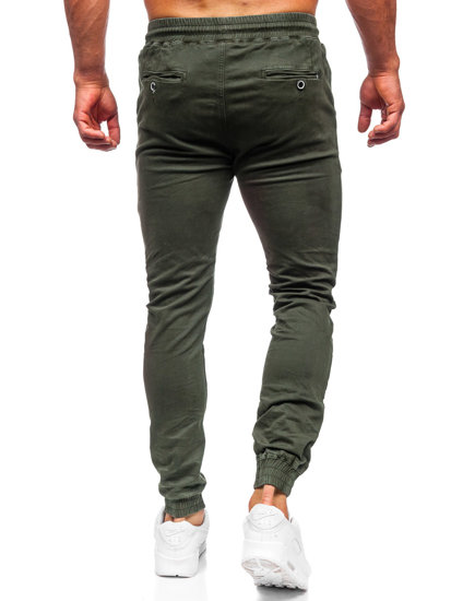 Pantaloni jogger in tessuto da uomo khaki Bolf KA6792