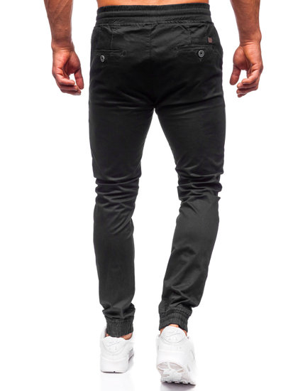 Pantaloni jogger in tessuto da uomo neri Bolf KA6078