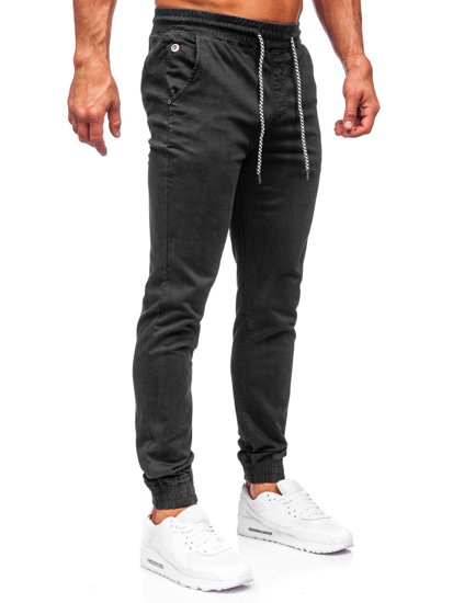 Pantaloni jogger in tessuto da uomo neri Bolf KA6792