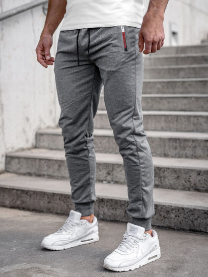 Pantaloni jogger in tuta da uomo antracite Bolf JX5007A