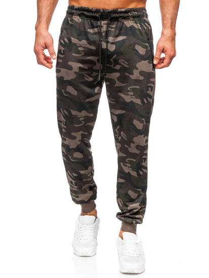 Pantaloni jogger mimetici di tuta da uomo khaki Bolf JX6185