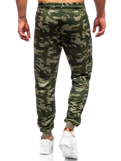 Pantaloni jogger mimetici di tuta da uomo verdi Bolf JX6186