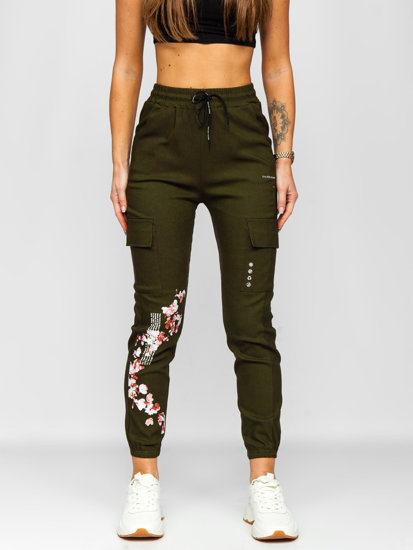 Pantaloni jogger tipo baggy da donna khaki Bolf AF5120ND