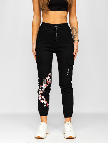 Pantaloni jogger tipo baggy da donna neri Bolf AF5120ND