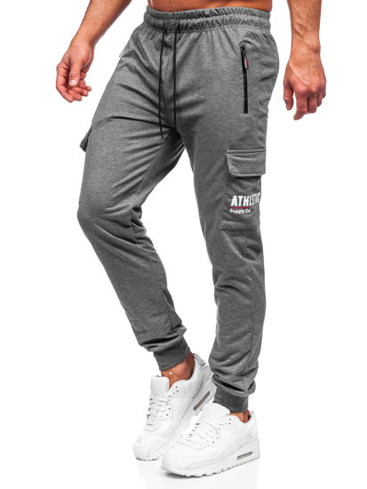 Pantaloni jogger tipo cargo da uomo antracite Bolf JX5061