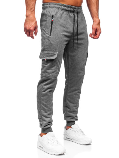 Pantaloni jogger tipo cargo da uomo antracite Bolf JX5065