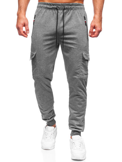 Pantaloni jogger tipo cargo da uomo antracite Bolf JX5065