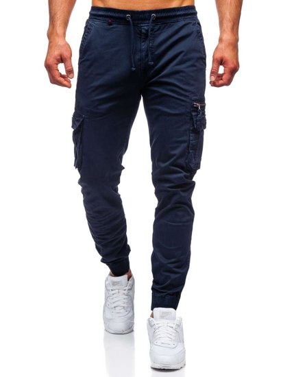 Pantaloni jogger tipo cargo da uomo blu Bolf CT6702S0