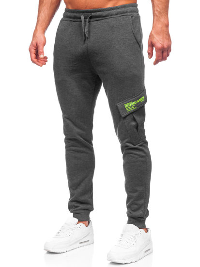 Pantaloni jogger tipo cargo da uomo grafite Bolf HW2173