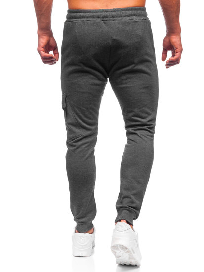 Pantaloni jogger tipo cargo da uomo grafite Bolf HW2173