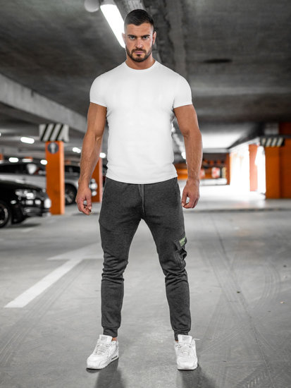 Pantaloni jogger tipo cargo da uomo grafite Bolf HW2173