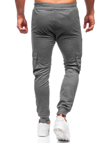 Pantaloni jogger tipo cargo da uomo grafite Bolf HW2357