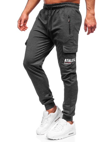 Pantaloni jogger tipo cargo da uomo grafite Bolf JX5061