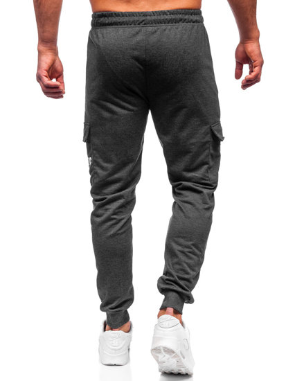 Pantaloni jogger tipo cargo da uomo grafite Bolf JX5061