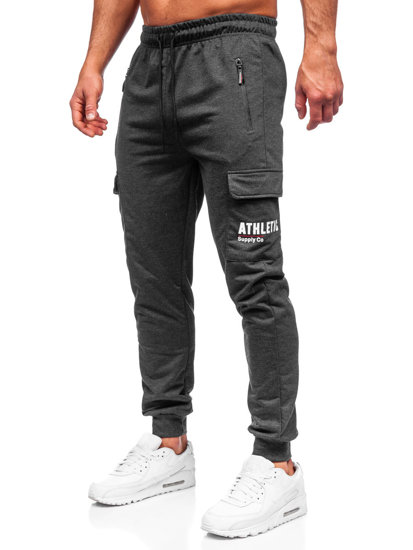 Pantaloni jogger tipo cargo da uomo grafite Bolf JX5061