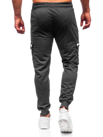 Pantaloni jogger tipo cargo da uomo grafite Bolf JX5063