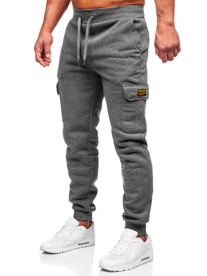 Pantaloni jogger tipo cargo da uomo grafite Bolf JX8709