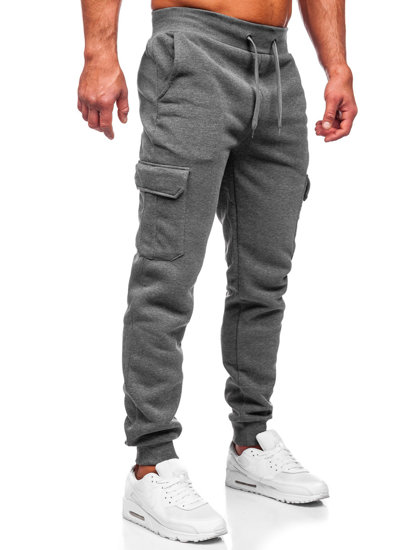 Pantaloni jogger tipo cargo da uomo grafite Bolf JX8709