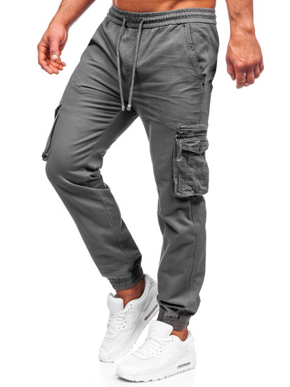 Pantaloni jogger tipo cargo da uomo grafite Bolf MP0181G