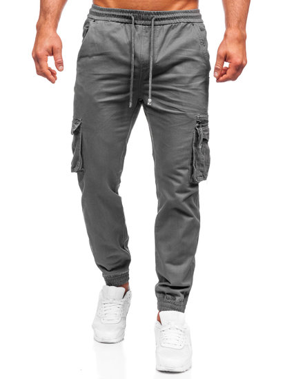 Pantaloni jogger tipo cargo da uomo grafite Bolf MP0181G