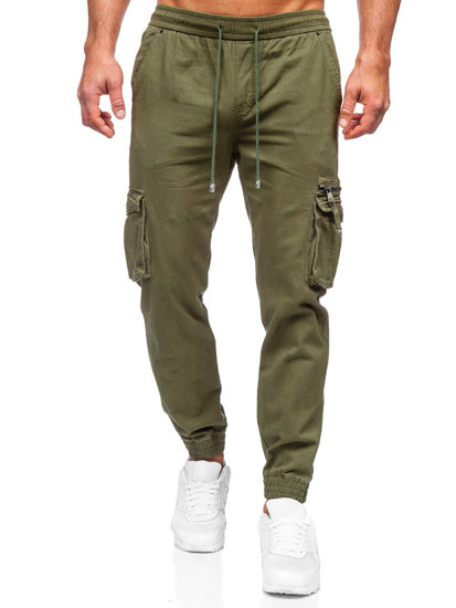 Pantaloni jogger tipo cargo da uomo khaki Bolf MP0181MV