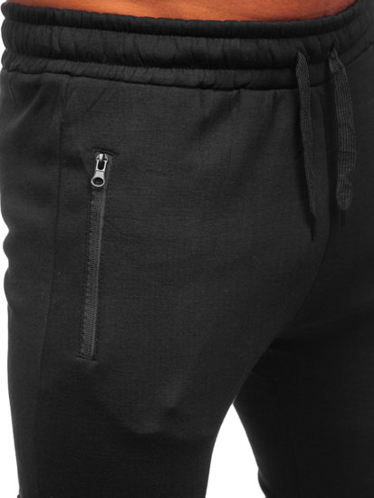 Pantaloni jogger tipo cargo da uomo neri Bolf HW2176