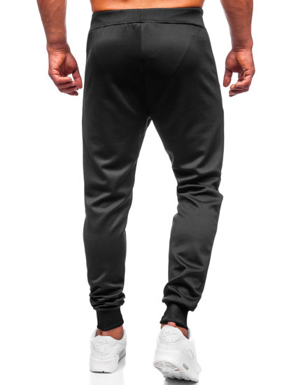 Pantaloni jogger tipo cargo da uomo neri Bolf K10277