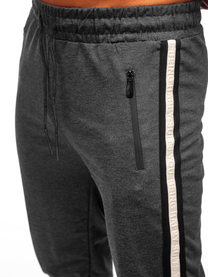 Pantaloni joggers da tuta da uomo grafite Bolf JX6156