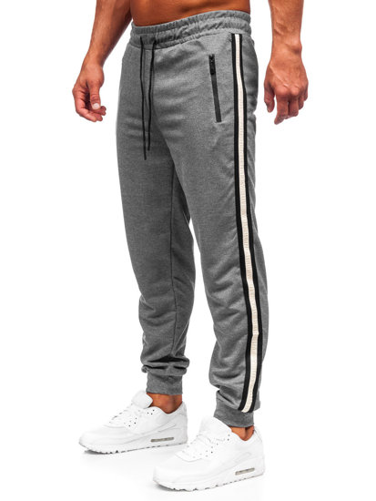 Pantaloni joggers da tuta da uomo grigio Bolf JX6156